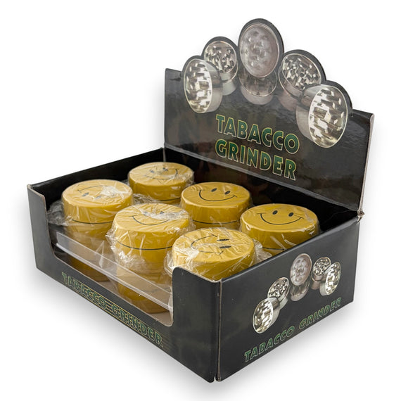 Smiley Face 3-Part Metal Grinders – 40mm