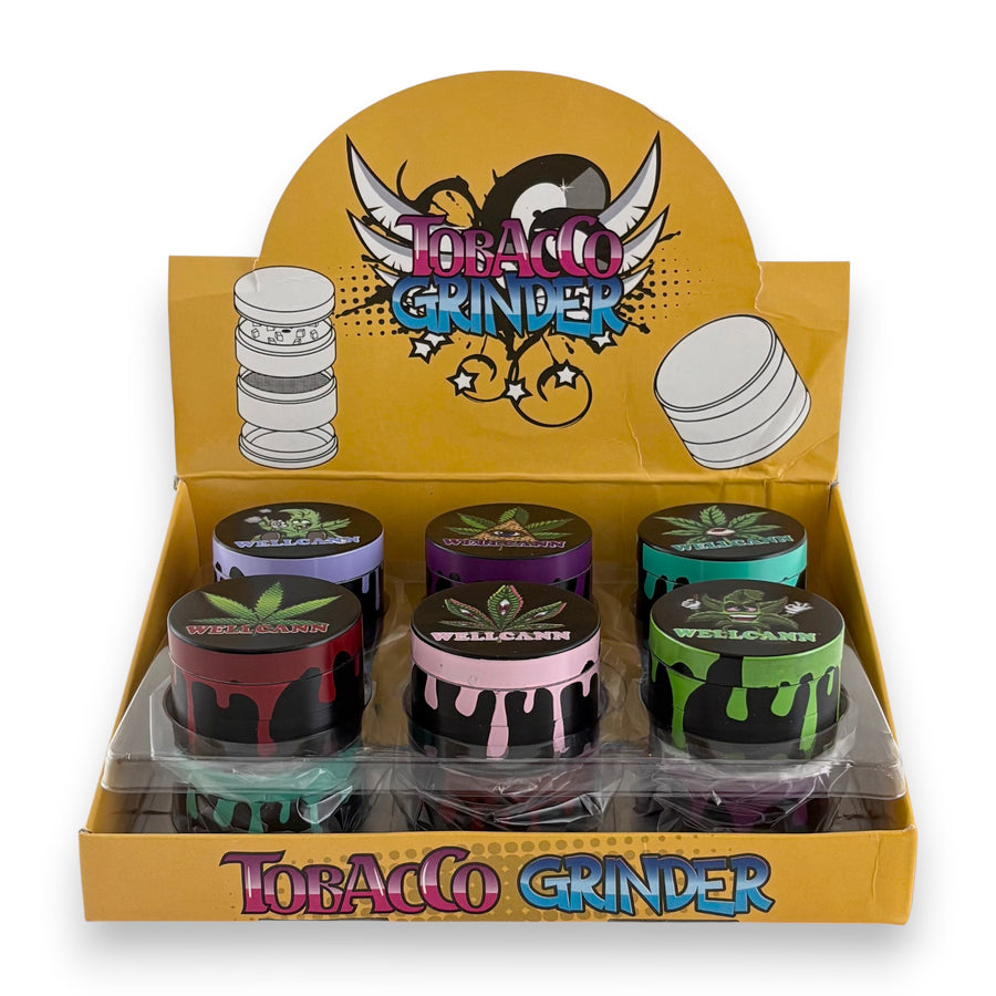 Wellcann 4-Part Leaf Design Grinders – 50mm