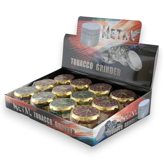 40mm 4-Part Leaf Engraving Tobacco Grinder