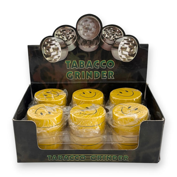 Smiley Face 3-Part Metal Grinders – 40mm