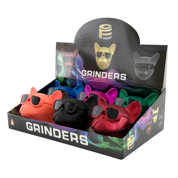 Bulldog Sunglasses Herb Grinders – Assorted Colors