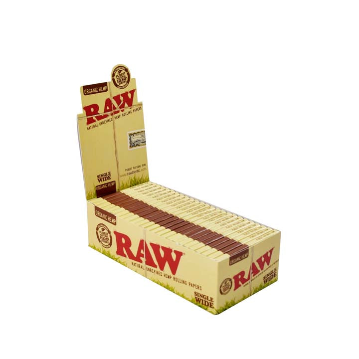 Raw Organic Hemp Single Size 24 packs/box