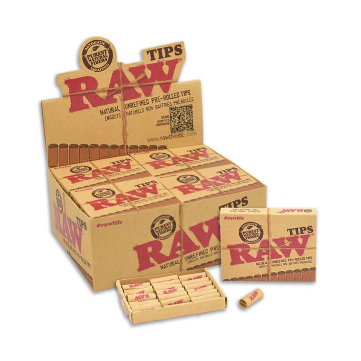 RAW Tips Pre-Rolled 21/pack 20/box