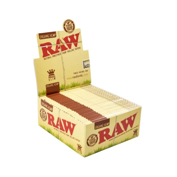 RAW Organic Hemp King Size Slim 50 packs/box
