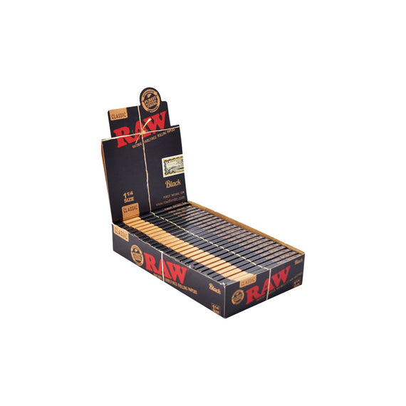 RAW Black 1-1/4 Size 24 packs Unbleached