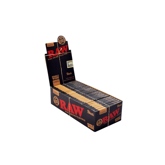 RAW Black Single Size Double Fold 25 packs