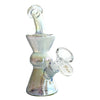 6" Hourglass Design Glass Bong-Assorted Color