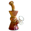6" Hourglass Design Glass Bong-Assorted Color