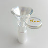 Electroplated 14mm Joint Glass Bowl With Gold Logo