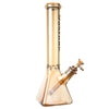 Fortune | Electroplated 14" 7mm Pyramid Base Glass Beaker Bong - 4 Assorted Colours