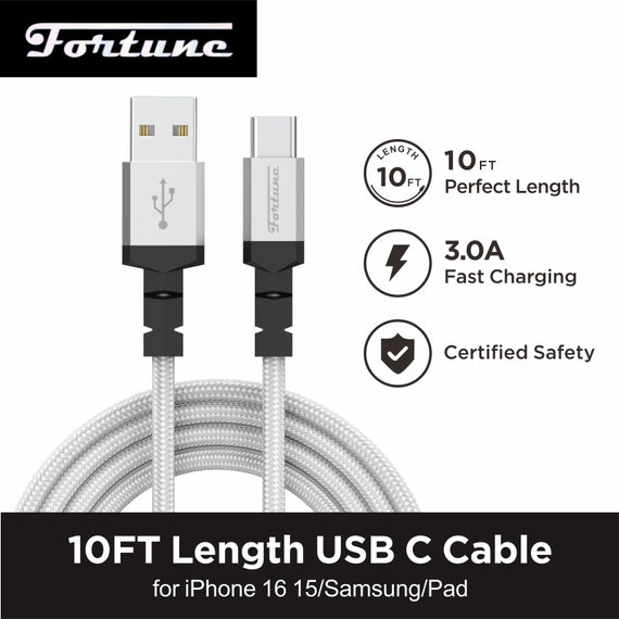 Fortune 10ft USB Type-C  Fast Charging Cable