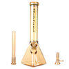 Fortune | Electroplated 14" 7mm Pyramid Base Glass Beaker Bong - 4 Assorted Colours
