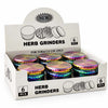 59mm 4-Piece Rainbow Diamond-Cut Zinc Alloy Grinder – 6-Piece Display
