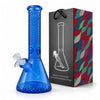 12.5" Diamond Cut Textured Beaker Bong – 7mm Glass