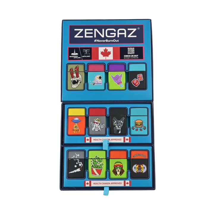 Zengaz Chip Jet (ZL-30) Series 8 Jet Rubberized Cube Lighters - 48ct