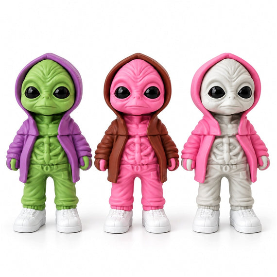 3D Hooded Alien Character Tobacco Grinder – 6PCS Display