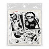 50-Piece Black & White Anime Sticker Pack – Series 02