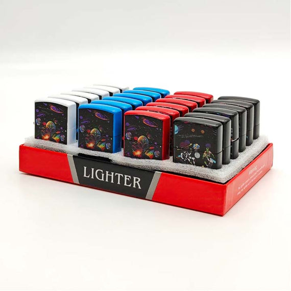 Cartoon Design Oil Lighter Box of 24