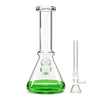 8" Emerald Beaker Glass Bong