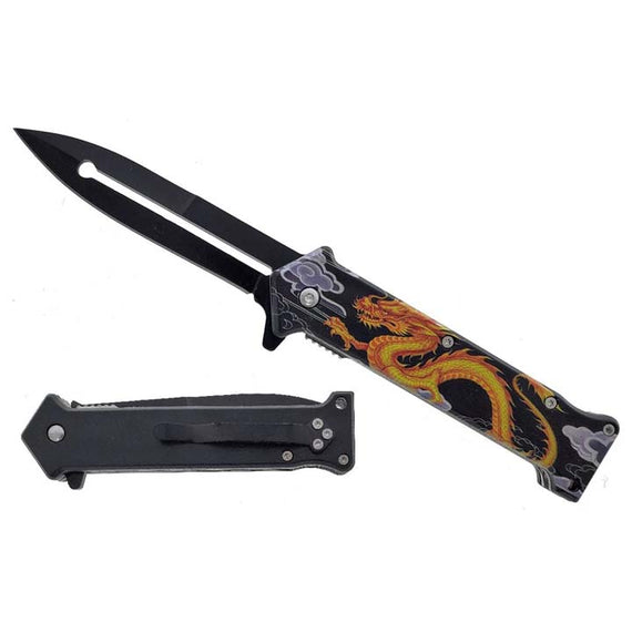 8" Fire Dragon Spring assisted knife