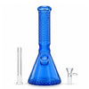12.5" Diamond Cut Textured Beaker Bong – 7mm Glass