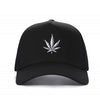 5 Panel Hat Leaf Black