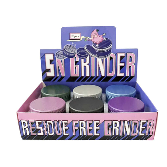 Cloud Clean 55mm – Residue-Free Aluminum Grinder Set -Assorted