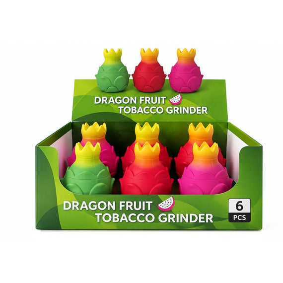 Dragon Fruit 4-Part Grinder – 48mm | 88mm Tall | 6 PCS Display