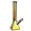 Fortune | Electroplated 14" 7mm Pyramid Base Glass Beaker Bong - 4 Assorted Colours