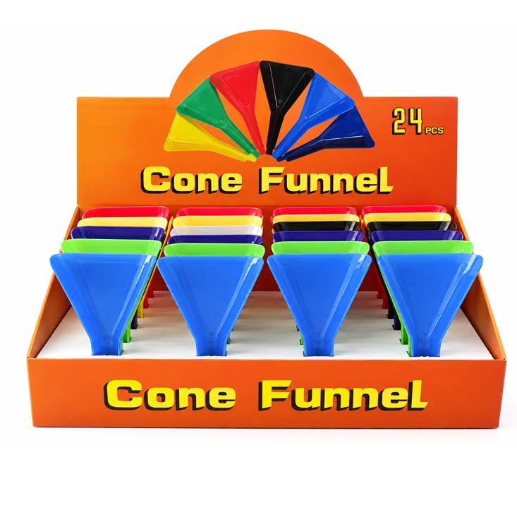 Plastic Cone Funnel – 110mm | 50mm Wide | 24 PCS Display