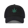 6 Panel Hat Leaf Black