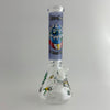 14" 7mm Glow in the Dark R&M Beaker Glass Bong