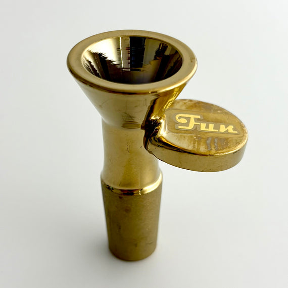 Electroplated 14mm Joint Glass Bowl With Gold Logo
