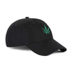 6 Panel Hat Leaf Black