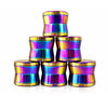 63mm Rainbow Electroplated 4-Part Metal Grinder – 6 PCS Display
