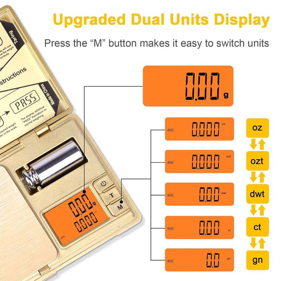 Fuzion CASH-200 Gram Scale Digital Pocket Scale,0.01g