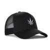 5 Panel Hat Leaf Black