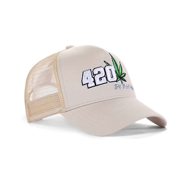 5 Panel Hat 420 Leaf Beige