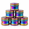 59mm 4-Piece Rainbow Diamond-Cut Zinc Alloy Grinder – 6-Piece Display