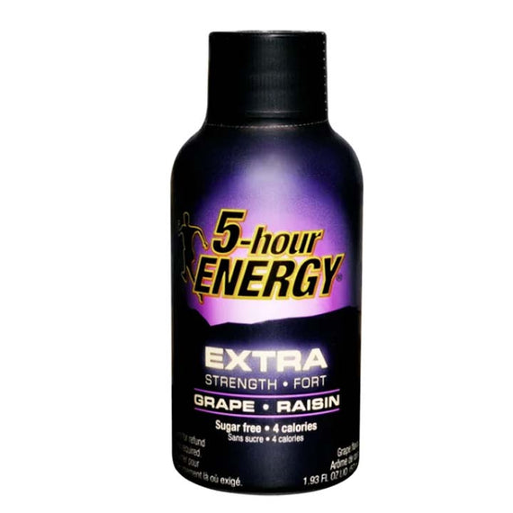 5 Hrs ENERGY Extra-strength Grape Shot, 12-count