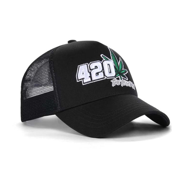 5 Panel Hat 420 Leaf Black