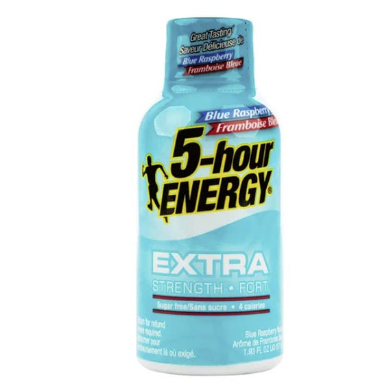 5 Hrs ENERGY Blue Raspberry Shot, 57 mL, 12-count