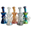 6" Hourglass Design Glass Bong-Assorted Color