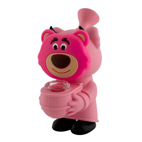 5" Pink Bear Silicone Water Pipe
