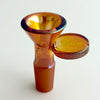 Electroplated 14mm Joint Glass Bowl With Gold Logo