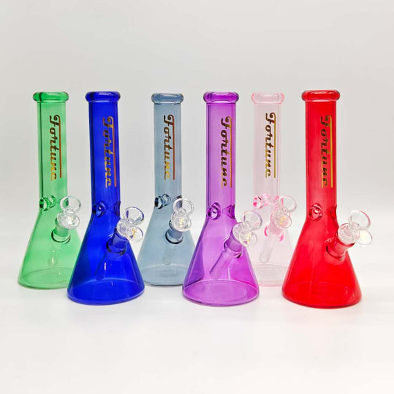 Fortune | 10" 4mm Assorted Colour Beaker Bong
