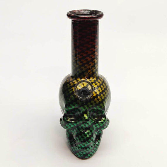6" Carbon Fiber Skull Beaker Waterpipe 10Pcs/Box