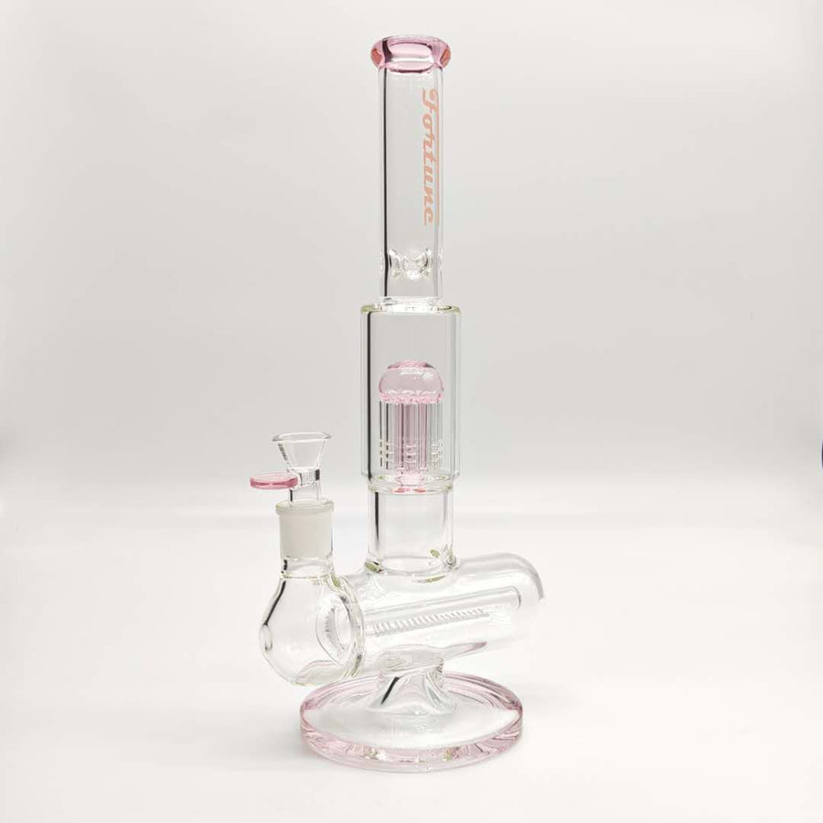 Fortune | 14" Double Inline Stemless to Grid Percolator Bong