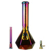 Fortune | 14" 7mm Electroplated Hexagon Glass Bong