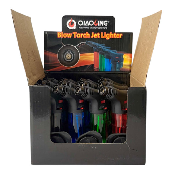 5" Windproof Torch Lighter Assorted Color-12CT